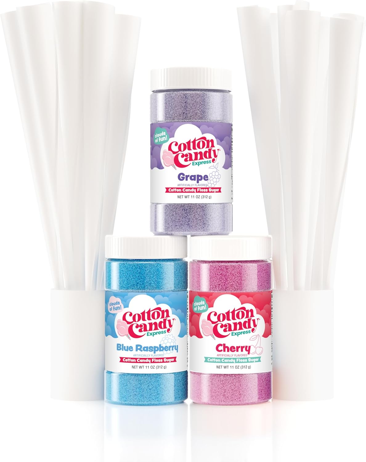 Cotton candy sugar & cones